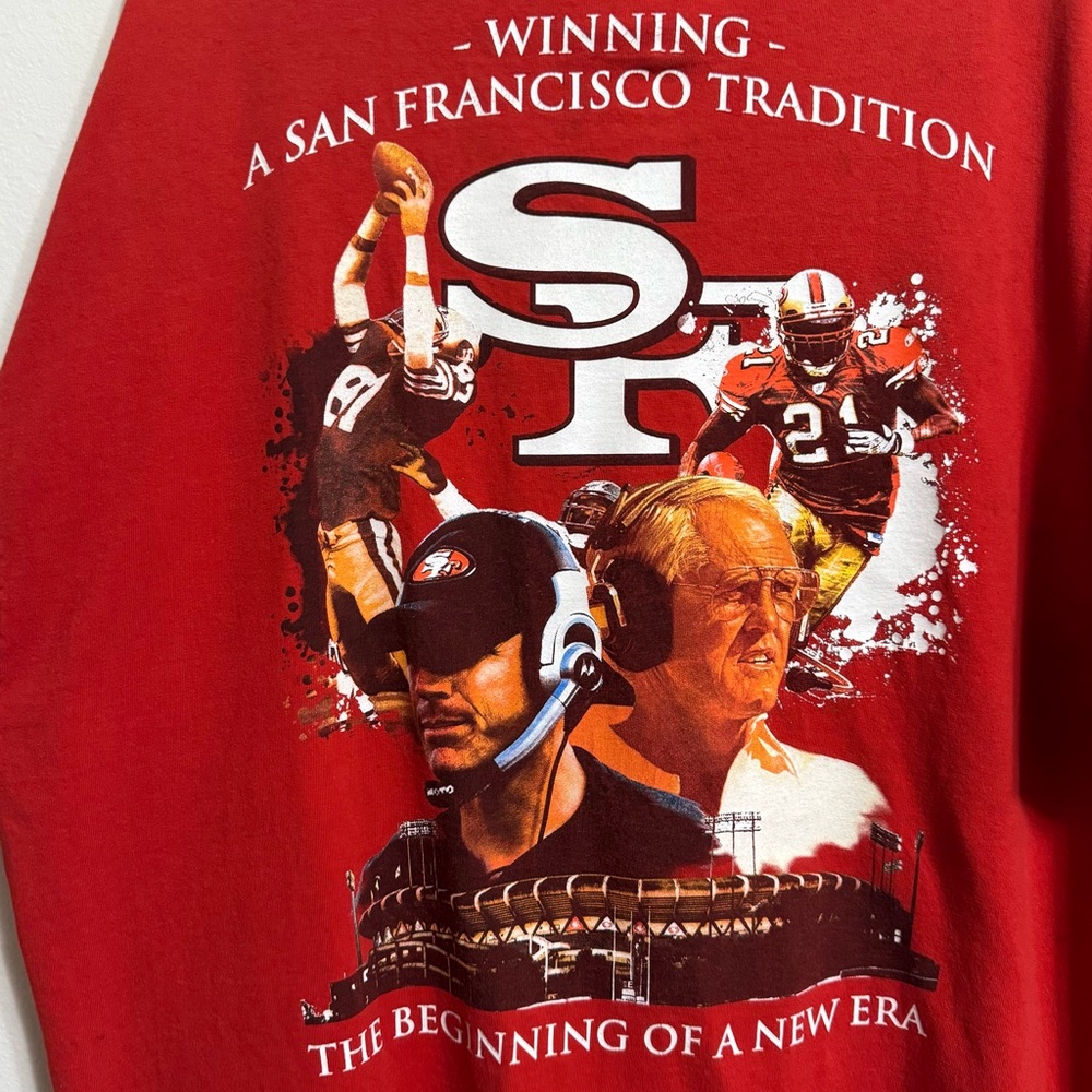 Vintage Bootleg Mens San Francisco 49ers 2011 XXL Shirt Harbaugh Clark Walsh